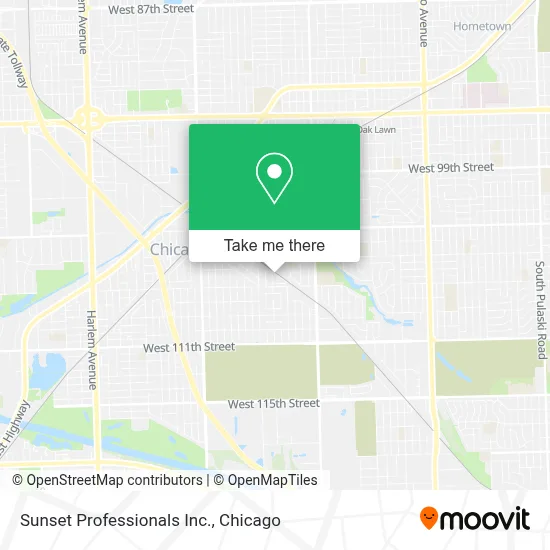 Sunset Professionals Inc. map