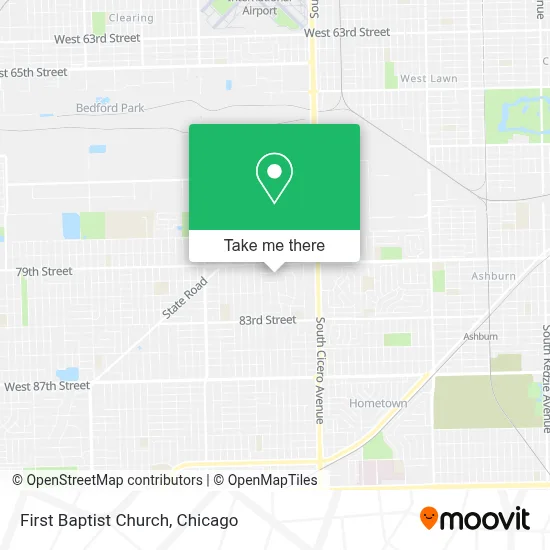 First Baptist Church map