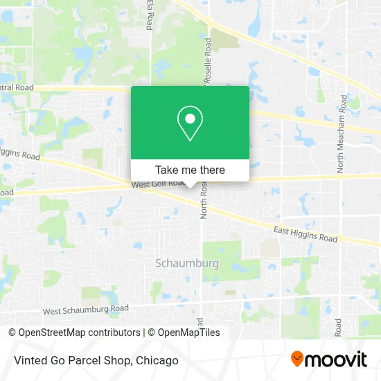Vinted Go Parcel Shop map