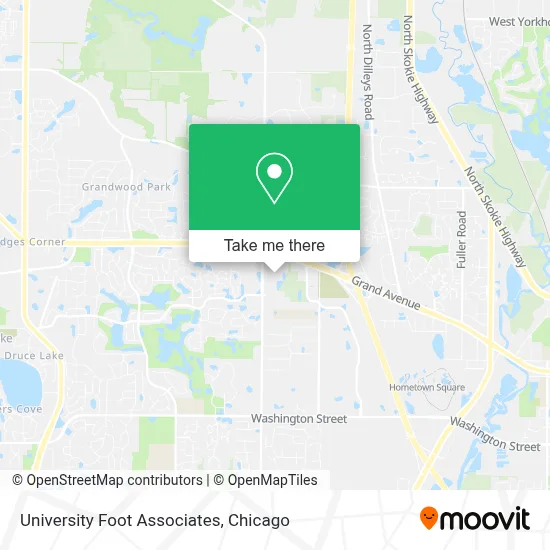 University Foot Associates map