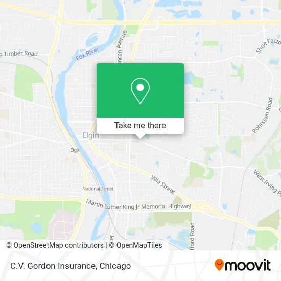 C.V. Gordon Insurance map