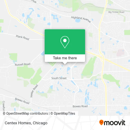 Centex Homes map
