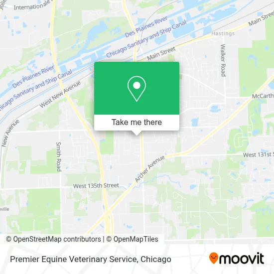 Premier Equine Veterinary Service map