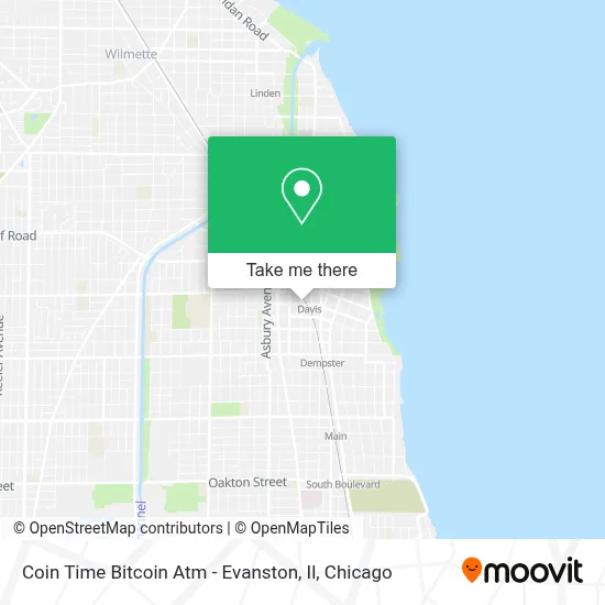 Coin Time Bitcoin Atm - Evanston, Il map