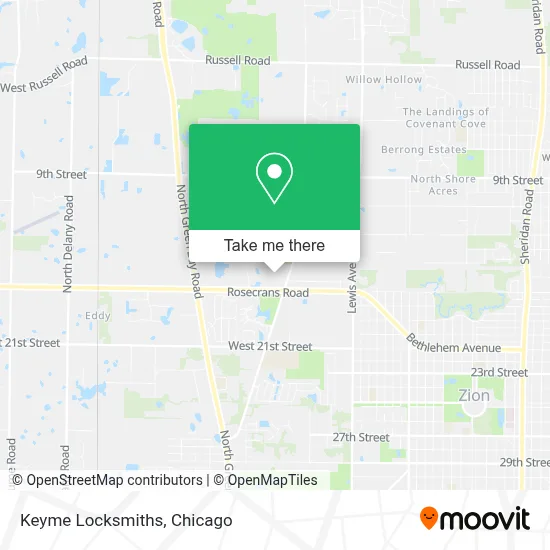 Keyme Locksmiths map