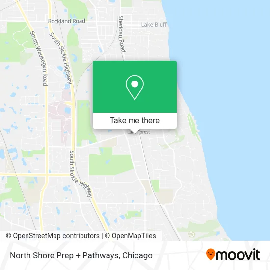 North Shore Prep + Pathways map