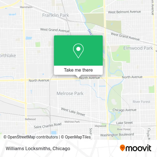 Williams Locksmiths map
