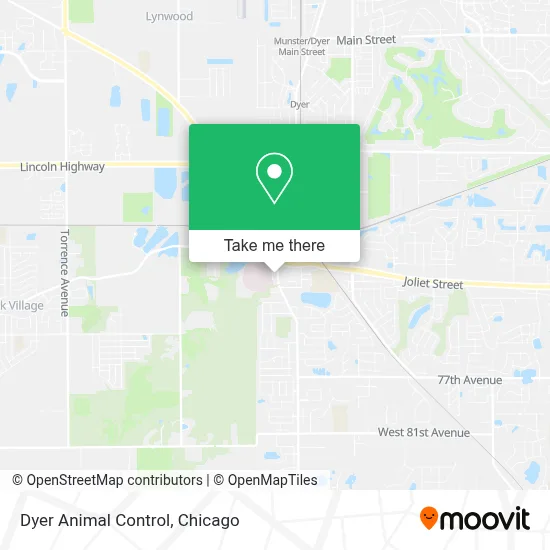 Dyer Animal Control map