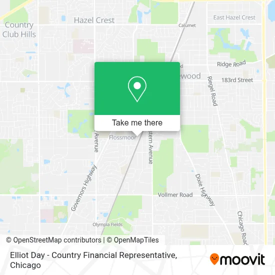 Elliot Day - Country Financial Representative map