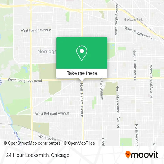24 Hour Locksmith map