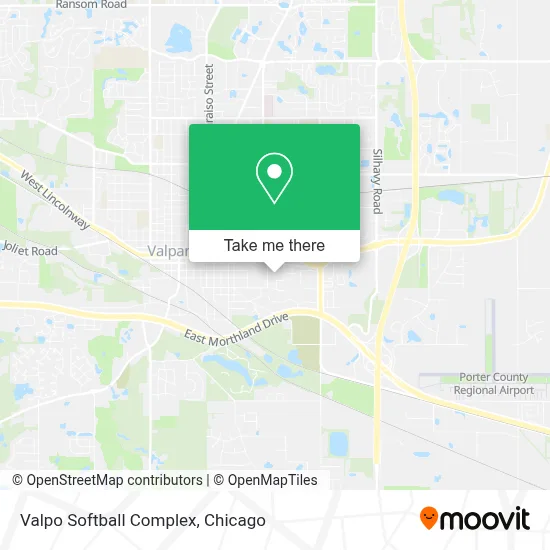 Valpo Softball Complex map