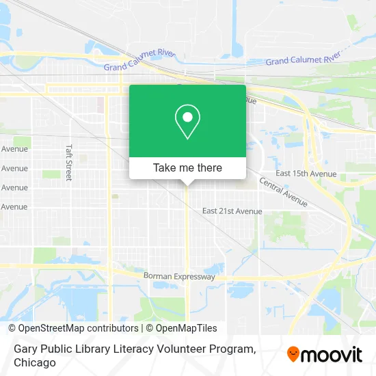 Gary Public Library Literacy Volunteer Program map