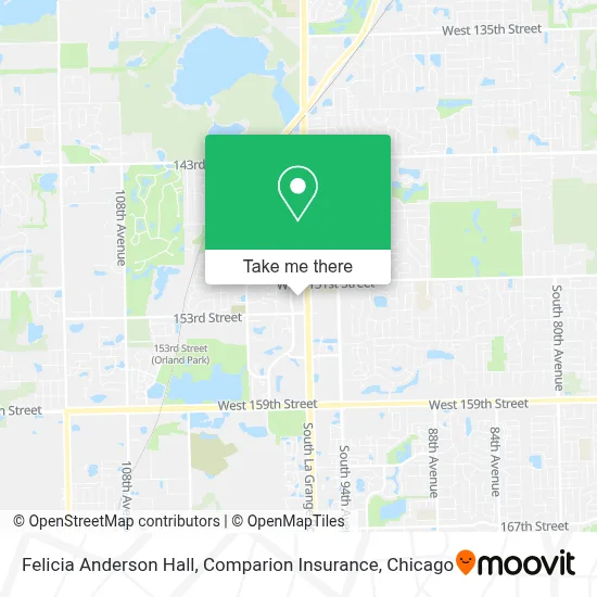 Felicia Anderson Hall, Comparion Insurance map