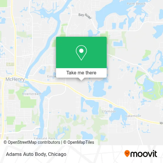 Adams Auto Body map