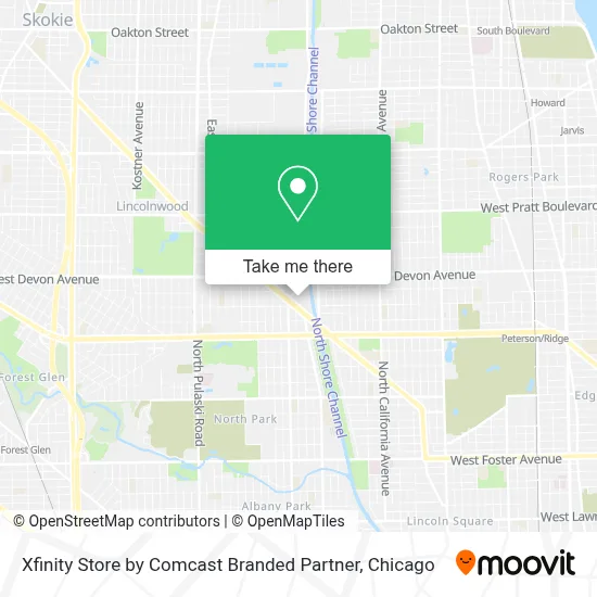 Xfinity Store by Comcast Branded Partner map