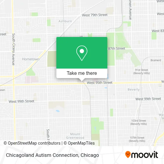 Chicagoland Autism Connection map