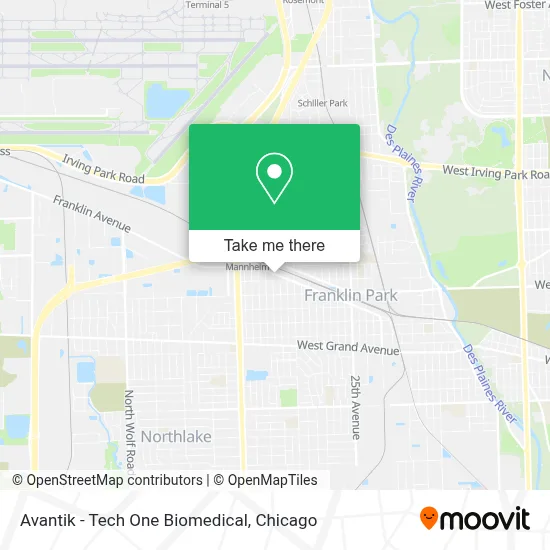 Avantik - Tech One Biomedical map