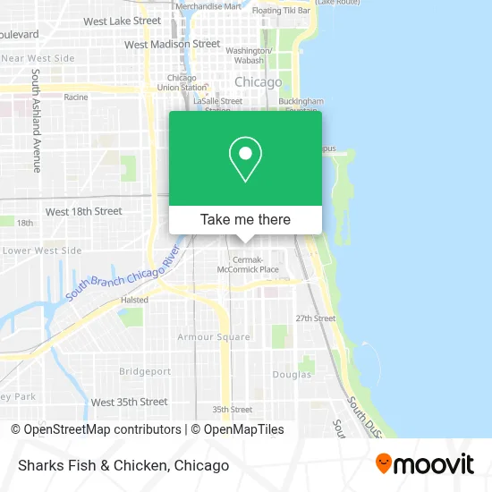 Sharks Fish & Chicken map