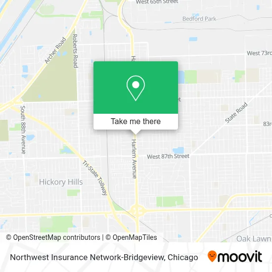 Northwest Insurance Network-Bridgeview map