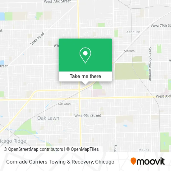 Comrade Carriers Towing & Recovery map