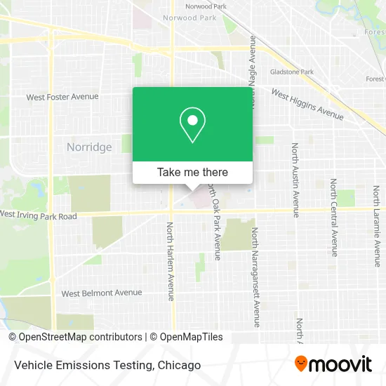 Vehicle Emissions Testing map