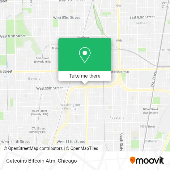 Getcoins Bitcoin Atm map