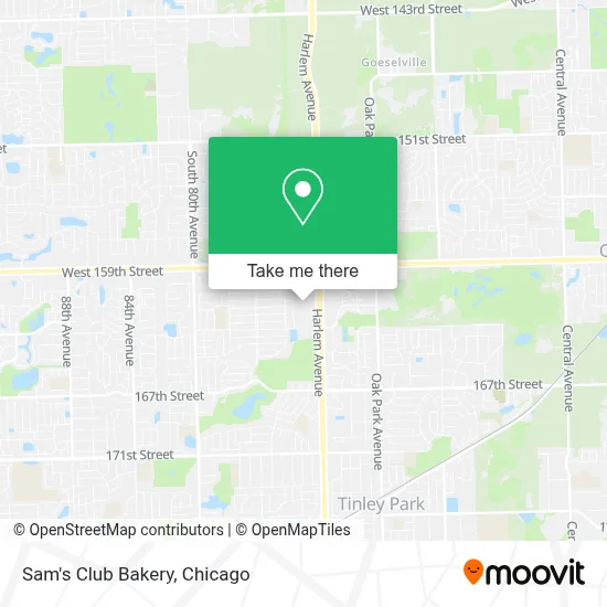 Sam's Club Bakery map