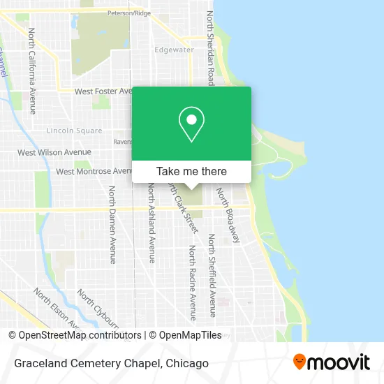 Graceland Cemetery Chapel map