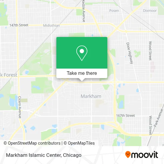 Markham Islamic Center map