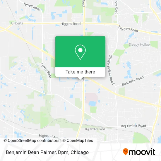 Benjamin Dean Palmer, Dpm map