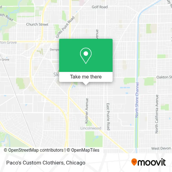 Paco's Custom Clothiers map