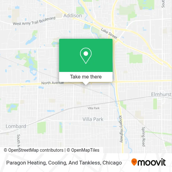 Paragon Heating, Cooling, And Tankless map