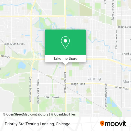 Priority Std Testing Lansing map