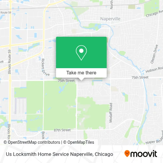Us Locksmith Home Service Naperville map