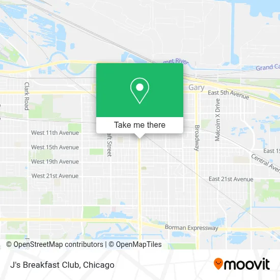 J's Breakfast Club map
