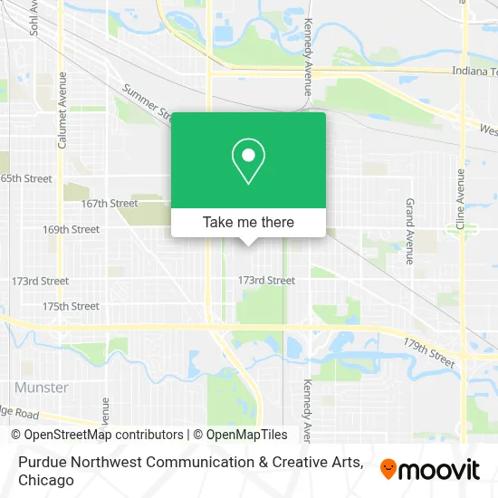 Purdue Northwest Communication & Creative Arts map