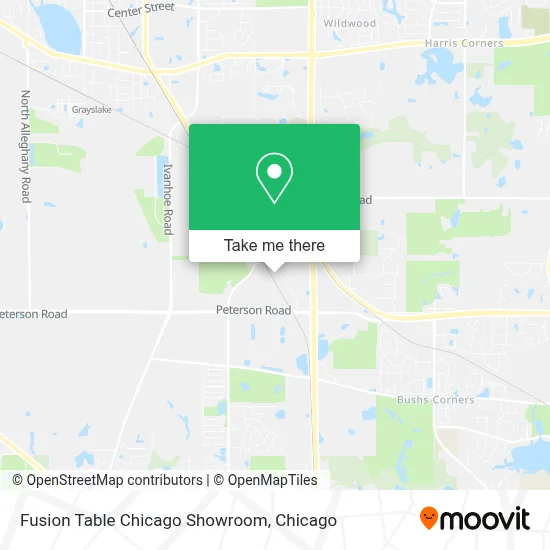 Fusion Table Chicago Showroom map