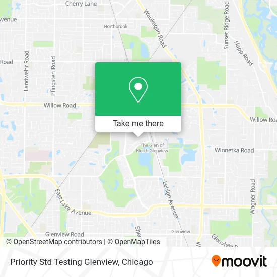 Priority Std Testing Glenview map