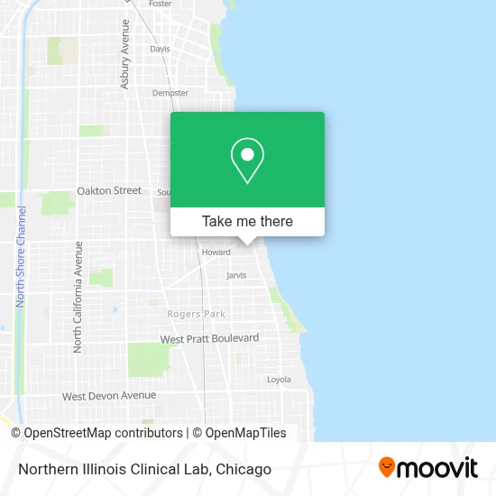 Northern Illinois Clinical Lab map