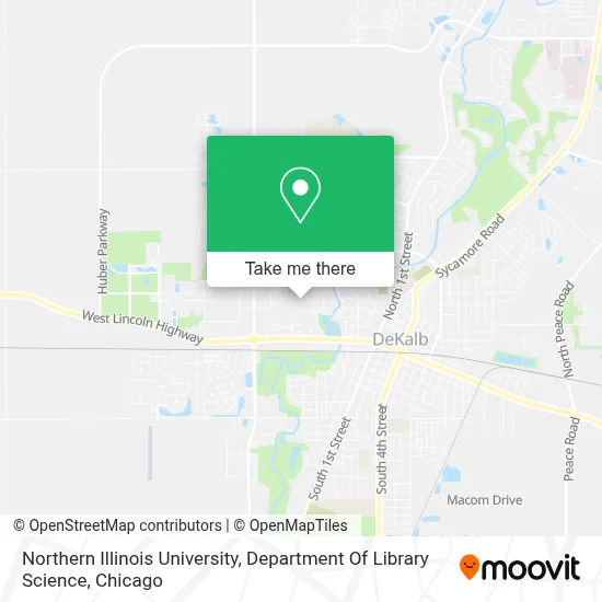 Northern Illinois University, Department Of Library Science map