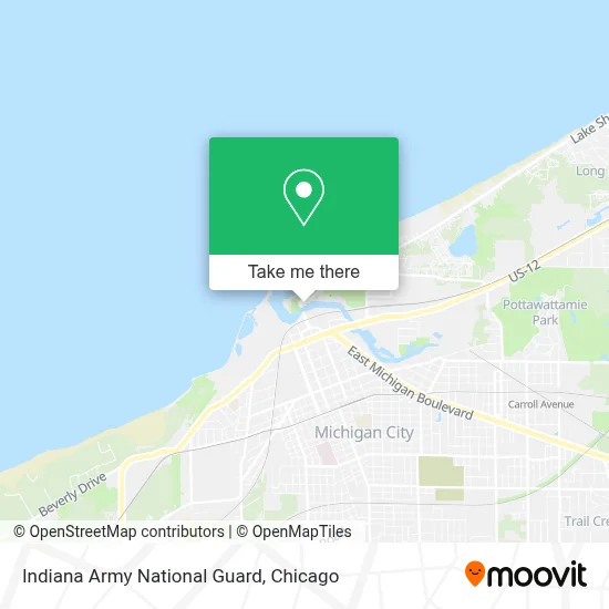 Indiana Army National Guard map
