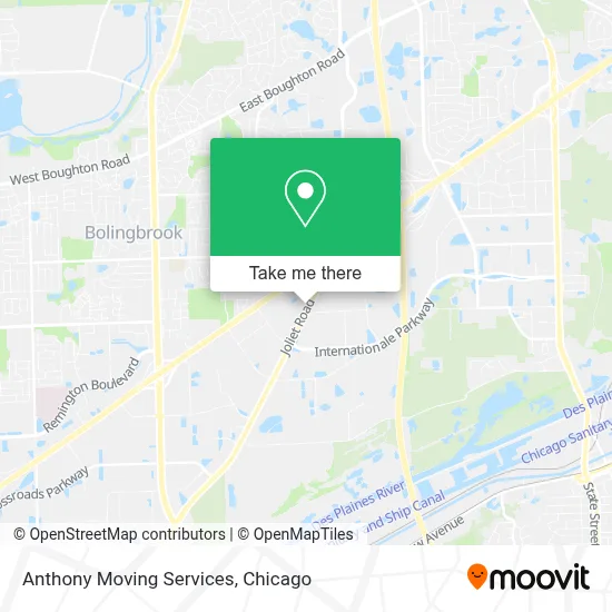 Anthony Moving Services map
