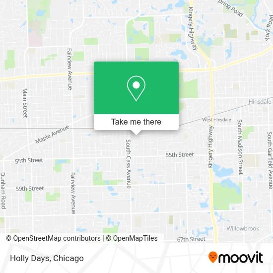 Holly Days map