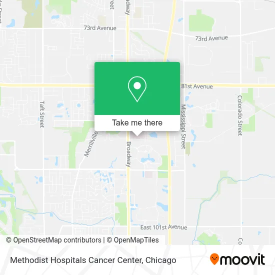 Methodist Hospitals Cancer Center map