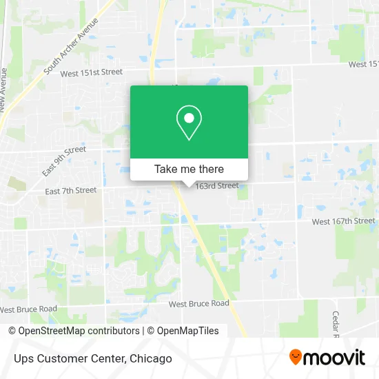 Ups Customer Center map