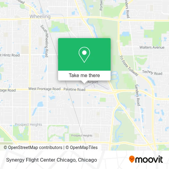 Synergy Flight Center Chicago map