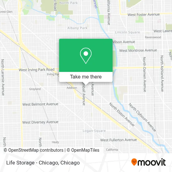 Life Storage - Chicago map