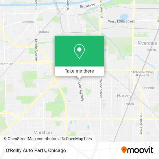 O'Reilly Auto Parts map