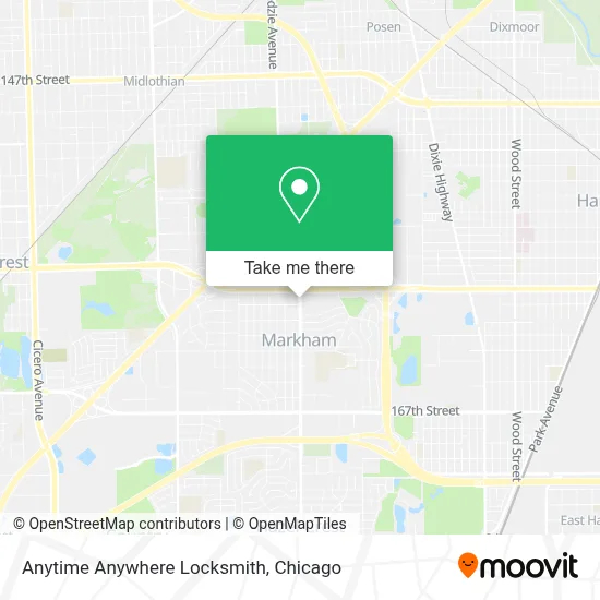 Anytime Anywhere Locksmith map