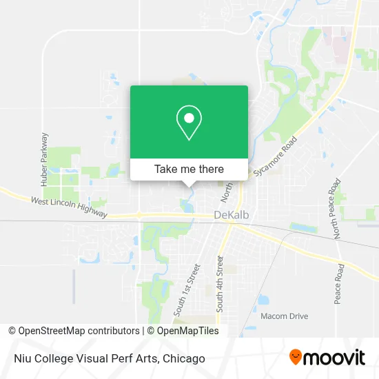 Niu College Visual Perf Arts map